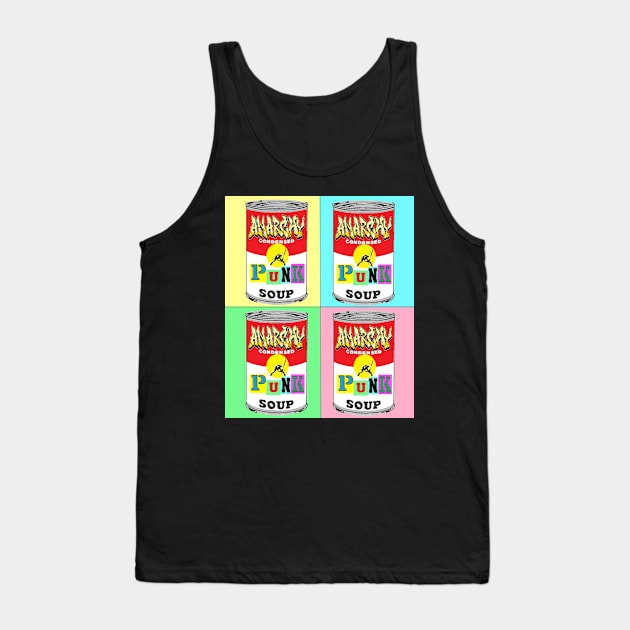 Pop Art Soup Art Punk soup Tank Top by LowEndGraphics